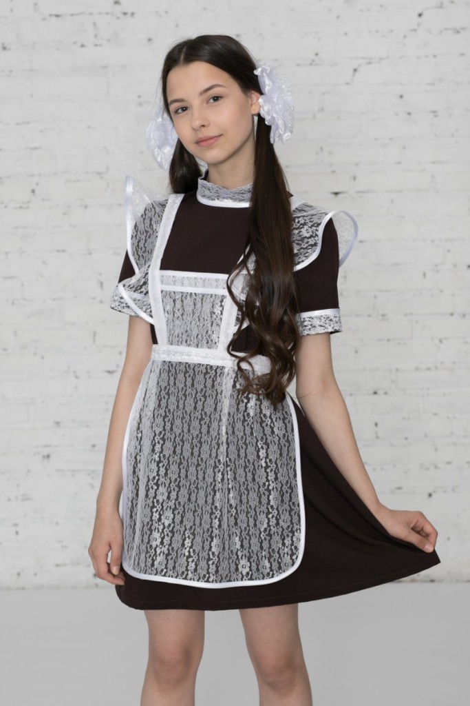 Платье с фартуком школьная форма
